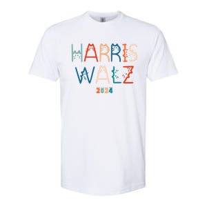 Harris Waltz 2024 Cat Lettering Positive Funny Cat Ladies Gift Softstyle CVC T-Shirt