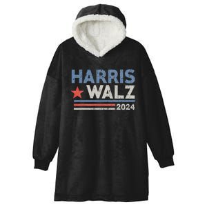 Harris Waltz 2024 Election Kamala Harris Tim Waltz Hooded Wearable Blanket