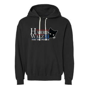 Harris Waltz 2024 For The People Cat Lady Kamala Harris 2024 Garment-Dyed Fleece Hoodie