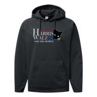 Harris Waltz 2024 For The People Cat Lady Kamala Harris 2024 Performance Fleece Hoodie