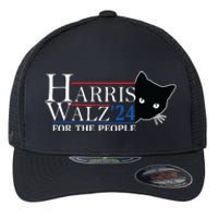 Harris Waltz 2024 For The People Cat Lady Kamala Harris 2024 Flexfit Unipanel Trucker Cap