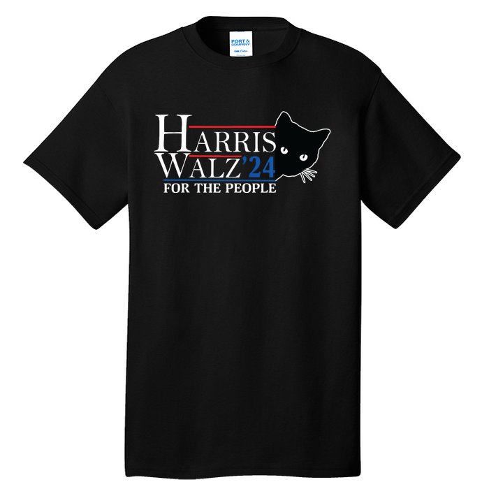 Harris Waltz 2024 For The People Cat Lady Kamala Harris 2024 Tall T-Shirt