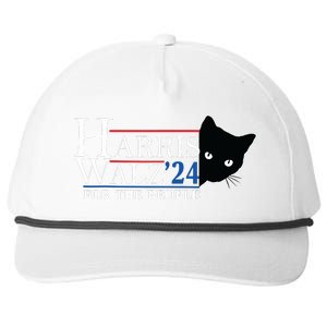 Harris Waltz 2024 For The People Cat Lady Kamala Harris 2024 Snapback Five-Panel Rope Hat