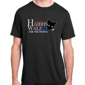 Harris Waltz 2024 For The People Cat Lady Kamala Harris 2024 Adult ChromaSoft Performance T-Shirt