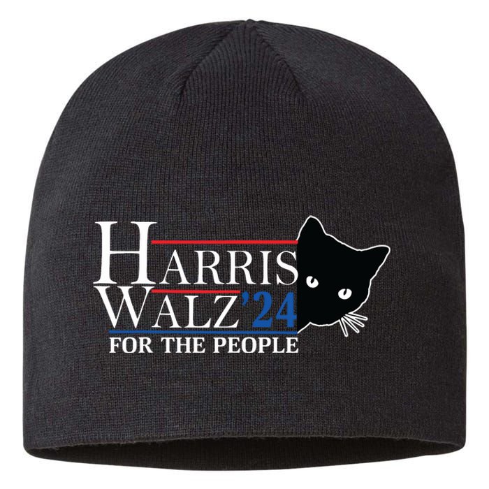 Harris Waltz 2024 For The People Cat Lady Kamala Harris 2024 Sustainable Beanie