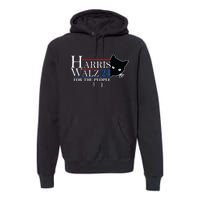 Harris Waltz 2024 For The People Cat Lady Kamala Harris 2024 Premium Hoodie