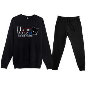 Harris Waltz 2024 For The People Cat Lady Kamala Harris 2024 Premium Crewneck Sweatsuit Set