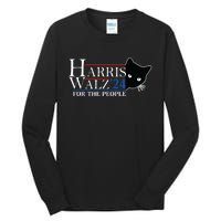 Harris Waltz 2024 For The People Cat Lady Kamala Harris 2024 Tall Long Sleeve T-Shirt