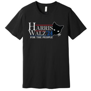 Harris Waltz 2024 For The People Cat Lady Kamala Harris 2024 Premium T-Shirt