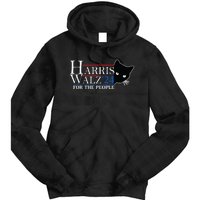 Harris Waltz 2024 For The People Cat Lady Kamala Harris 2024 Tie Dye Hoodie