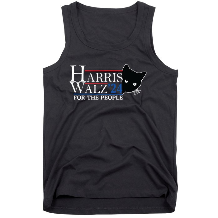 Harris Waltz 2024 For The People Cat Lady Kamala Harris 2024 Tank Top