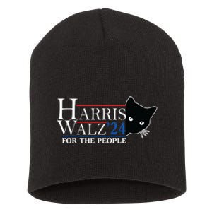 Harris Waltz 2024 For The People Cat Lady Kamala Harris 2024 Short Acrylic Beanie