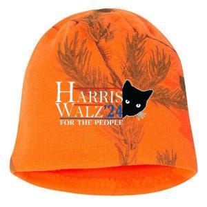 Harris Waltz 2024 For The People Cat Lady Kamala Harris 2024 Kati - Camo Knit Beanie