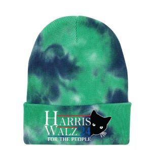 Harris Waltz 2024 For The People Cat Lady Kamala Harris 2024 Tie Dye 12in Knit Beanie