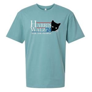 Harris Waltz 2024 For The People Cat Lady Kamala Harris 2024 Sueded Cloud Jersey T-Shirt