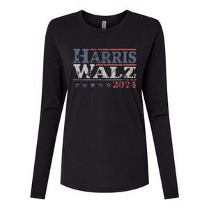 Harris Walz 2024 Election Kamala Harris Tim Waltz 2024 Womens Cotton Relaxed Long Sleeve T-Shirt