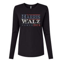 Harris Walz 2024 Election Kamala Harris Tim Waltz 2024 Womens Cotton Relaxed Long Sleeve T-Shirt