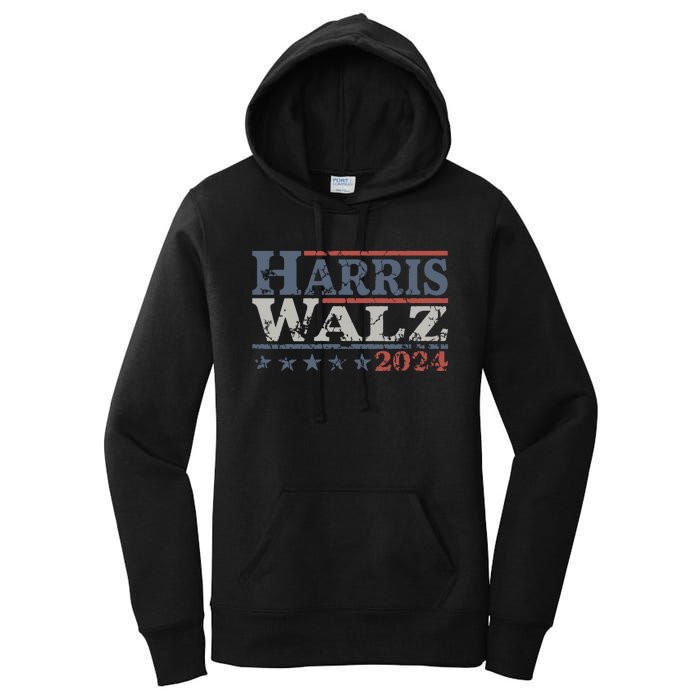 Harris Walz 2024 Election Kamala Harris Tim Waltz 2024 Women's Pullover Hoodie