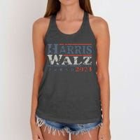 Harris Walz 2024 Election Kamala Harris Tim Waltz 2024 Women's Knotted Racerback Tank