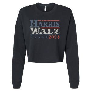 Harris Walz 2024 Election Kamala Harris Tim Waltz 2024 Cropped Pullover Crew