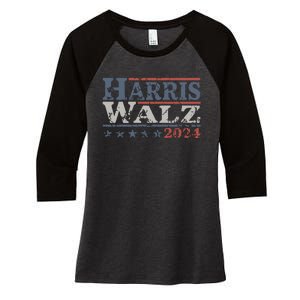 Harris Walz 2024 Election Kamala Harris Tim Waltz 2024 Women's Tri-Blend 3/4-Sleeve Raglan Shirt