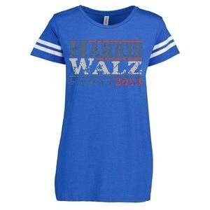 Harris Walz 2024 Election Kamala Harris Tim Waltz 2024 Enza Ladies Jersey Football T-Shirt