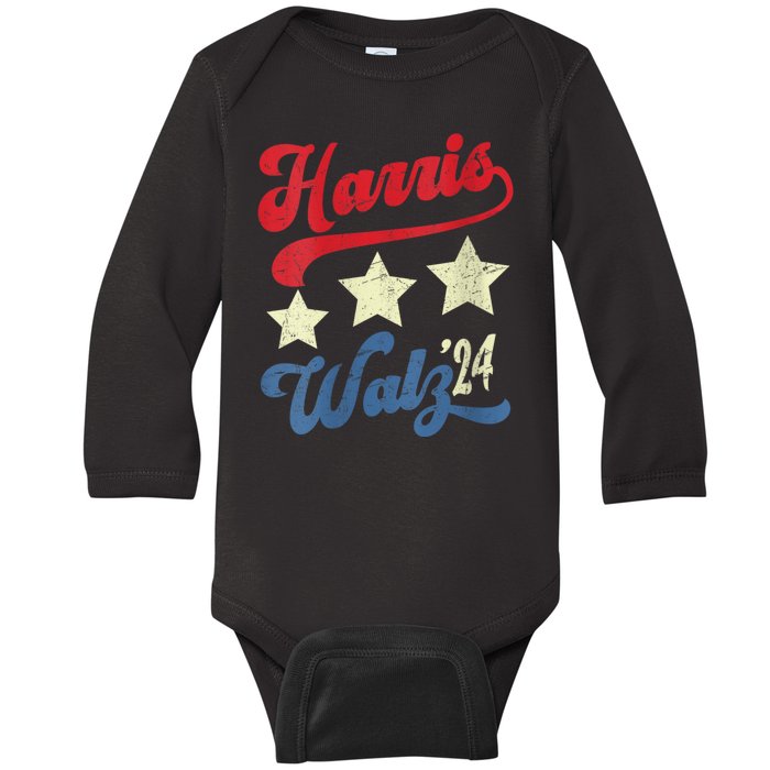 Harris Walz 2024 Election Kamala Harris Tim Waltz 2024 Baby Long Sleeve Bodysuit