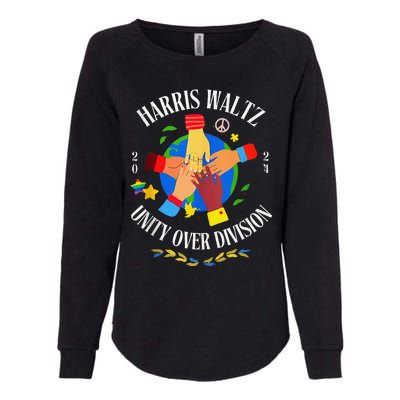 Harris Waltz 2024 Unity Over Division Husband Wife Womens California Wash Sweatshirt