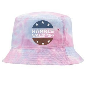 Harris Walz 2024 Campaign For President Patriotic Kamala Tie-Dyed Bucket Hat