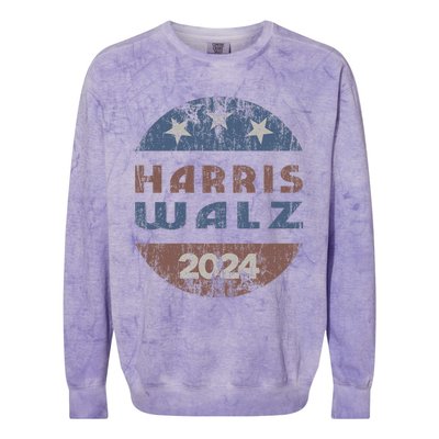 Harris Walz 2024 Election Kamala Harris Tim Waltz 2024 Colorblast Crewneck Sweatshirt