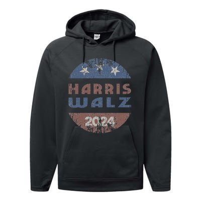 Harris Walz 2024 Election Kamala Harris Tim Waltz 2024 Performance Fleece Hoodie