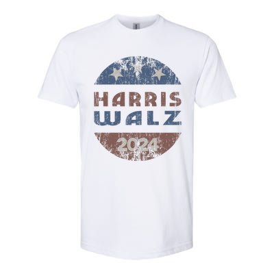 Harris Walz 2024 Election Kamala Harris Tim Waltz 2024 Softstyle CVC T-Shirt