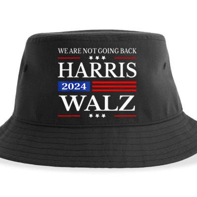 Harris Waltz 2024 WeRe Not Going Back Kamala Harris 2024 Sustainable Bucket Hat