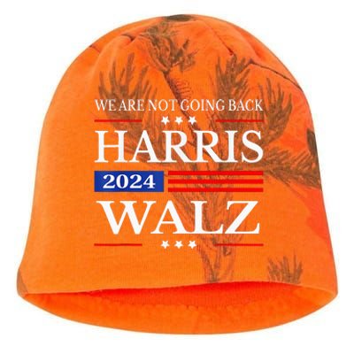 Harris Waltz 2024 WeRe Not Going Back Kamala Harris 2024 Kati - Camo Knit Beanie