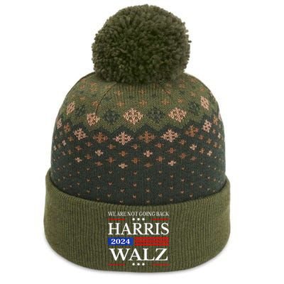 Harris Waltz 2024 WeRe Not Going Back Kamala Harris 2024 The Baniff Cuffed Pom Beanie