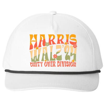 Harris Waltz 2024 Unity Over Division Snapback Five-Panel Rope Hat