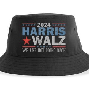 Harris Waltz 2024 WeRe Not Going Back Walz Kamala Harris Sustainable Bucket Hat