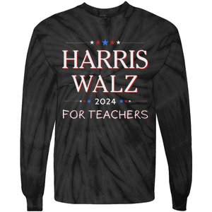 Harris Walz 2024 For Teachers Tie-Dye Long Sleeve Shirt