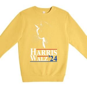 Harris Waltz 2024 Election Cat Ladies Kamala Harris Tim Walz Cute Gift Premium Crewneck Sweatshirt