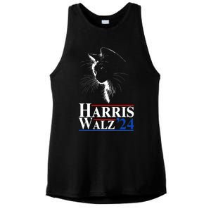 Harris Waltz 2024 Election Cat Ladies Kamala Harris Tim Walz Cute Gift Ladies PosiCharge Tri-Blend Wicking Tank