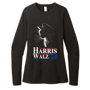 Harris Waltz 2024 Election Cat Ladies Kamala Harris Tim Walz Cute Gift Womens CVC Long Sleeve Shirt