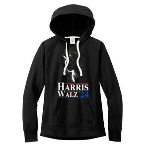 Harris Waltz 2024 Election Cat Ladies Kamala Harris Tim Walz Cute Gift Women's Fleece Hoodie