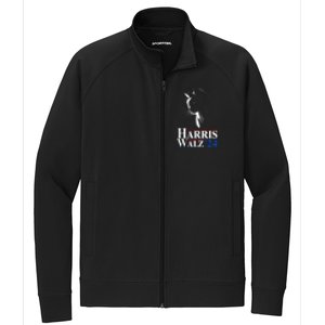 Harris Waltz 2024 Election Cat Ladies Kamala Harris Tim Walz Cute Gift Stretch Full-Zip Cadet Jacket