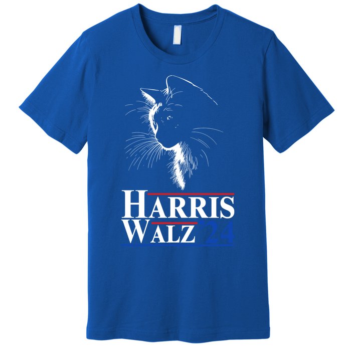 Harris Waltz 2024 Election Cat Ladies Kamala Harris Tim Walz Cute Gift Premium T-Shirt