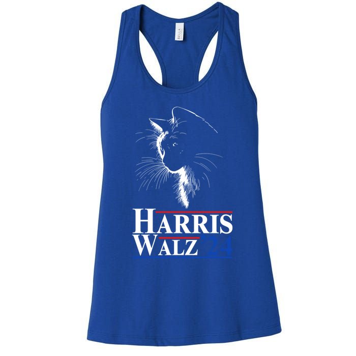 Harris Waltz 2024 Election Cat Ladies Kamala Harris Tim Walz Cute Gift Women's Racerback Tank