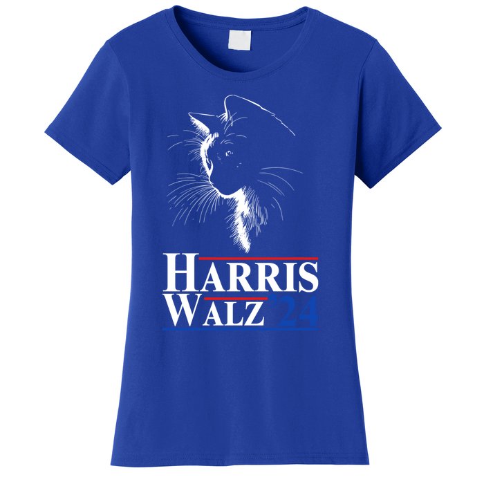 Harris Waltz 2024 Election Cat Ladies Kamala Harris Tim Walz Cute Gift Women's T-Shirt