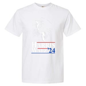 Harris Waltz 2024 Election Cat Ladies Kamala Harris Tim Walz Cute Gift Garment-Dyed Heavyweight T-Shirt