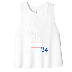 Harris Waltz 2024 Election Cat Ladies Kamala Harris Tim Walz Cute Gift Women's Racerback Cropped Tank