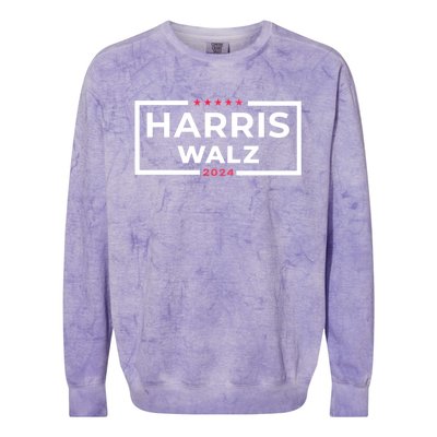 Harris Walz 2024 Tim Walz Kamala Harris Usa Election Apparel Colorblast Crewneck Sweatshirt