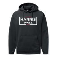 Harris Walz 2024 Tim Walz Kamala Harris Usa Election Apparel Performance Fleece Hoodie